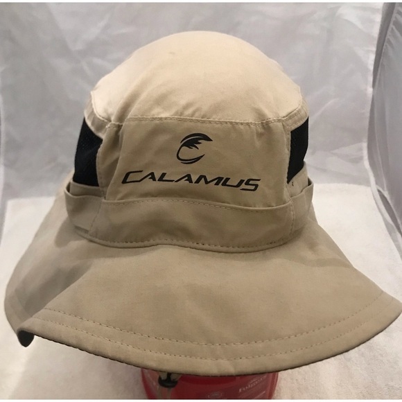 Calamus Fitted M/L Tan Mesh Sun Blocker Safari Sport Hat - Picture 12 of 12